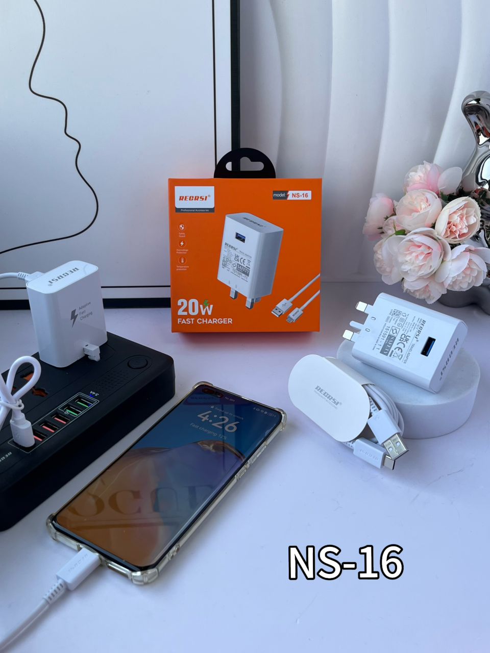 20W 3 Pin Fast Charger USB to Micro